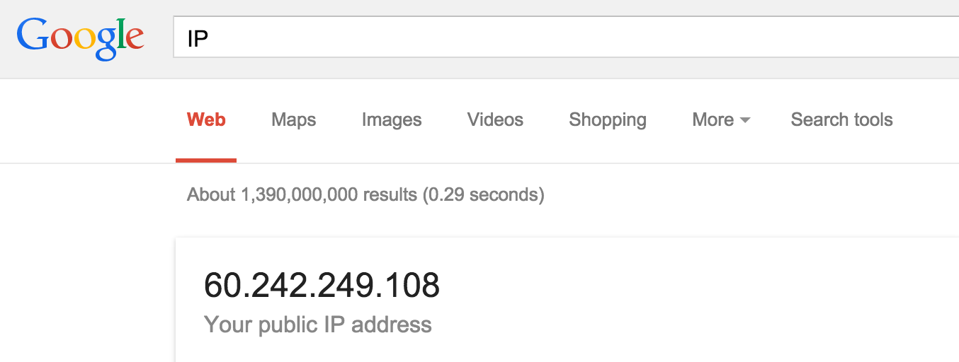 Getting Your IP via Google
