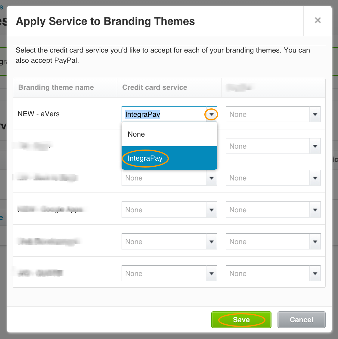 Online Payments Branding Themes Xero IntegraPay
