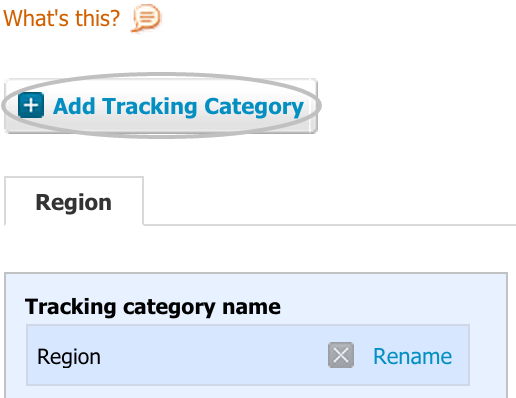 Add Tracking Category in Xero