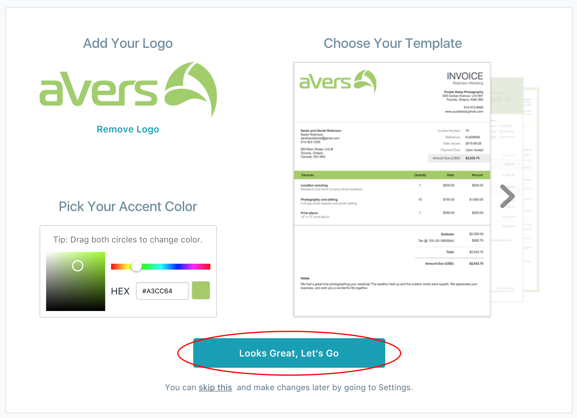 Editing style of your free professional invoice