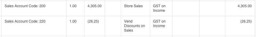 Xero Discount Import from Vend