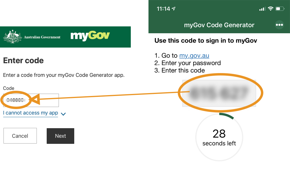 Copy 2FA 2SA Code MyGov To Access Payment Summaries
