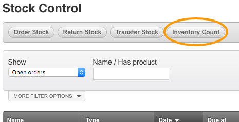 Vend Inventory Count Stock Control