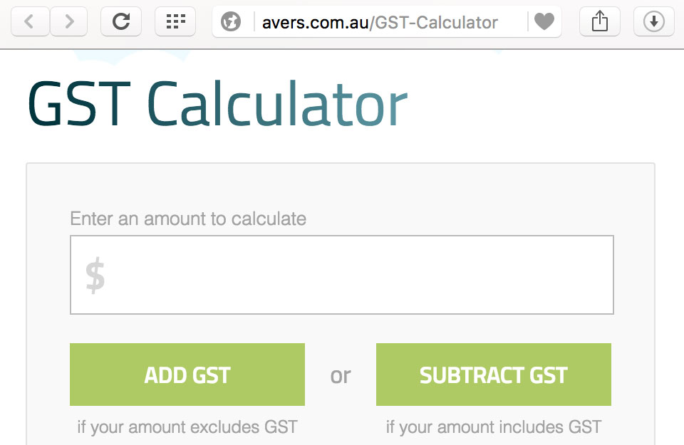GST Calculator Australia Desktop