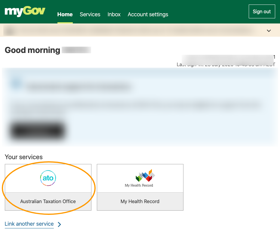 Australian Taxation Office Mygov Services