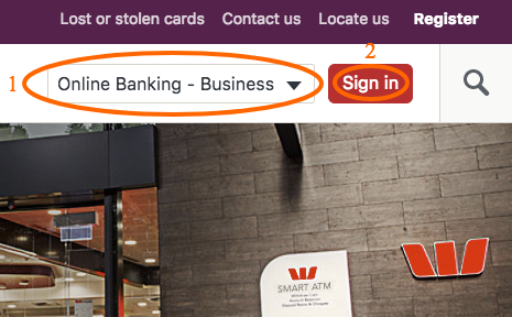 Logging into Westpac Business Banking to download PDF Statments