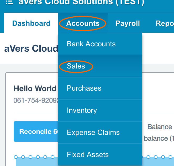 Xero Accounts Sales Repeating Invoices
