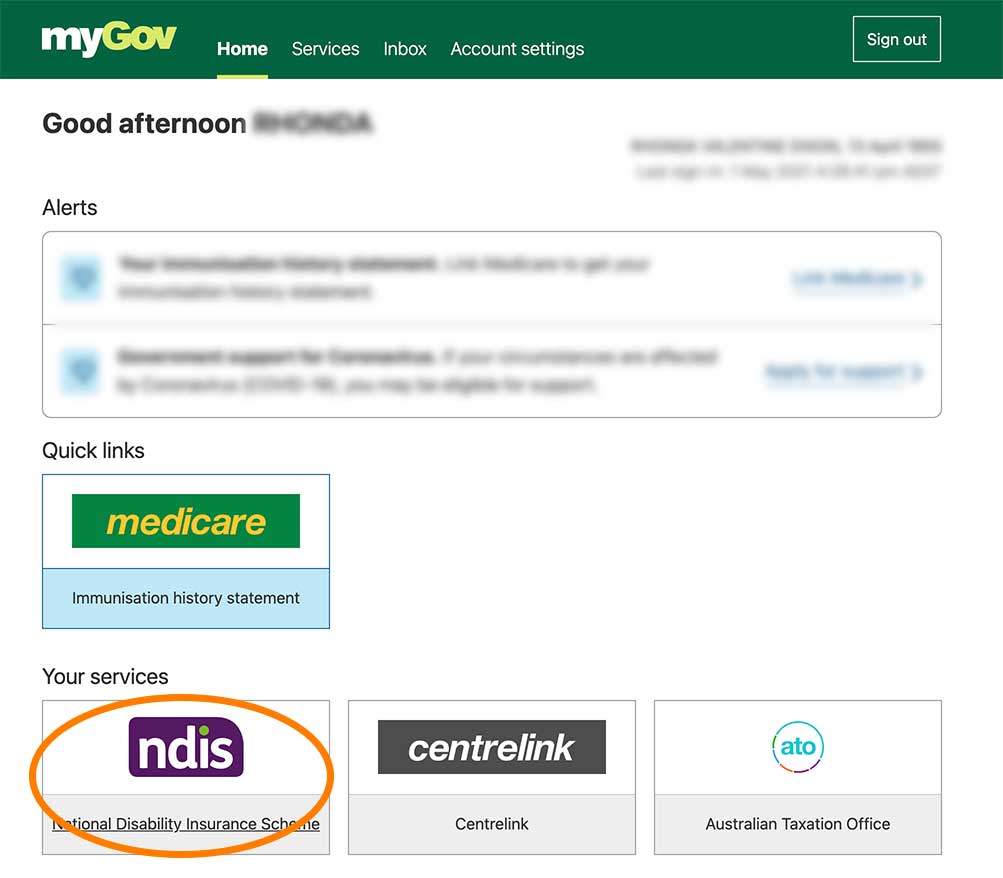 national disability insurance scheme myGov services download my plan