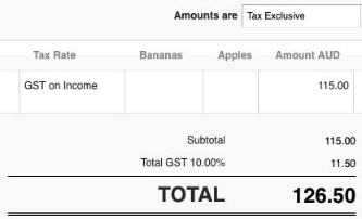 Tax Inclusive Tax Exclusive in Xero Invoices