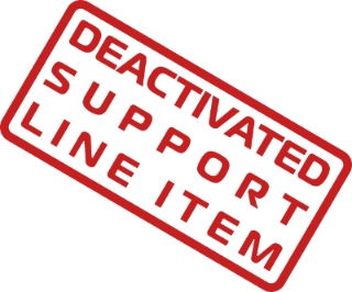Deactivated support item